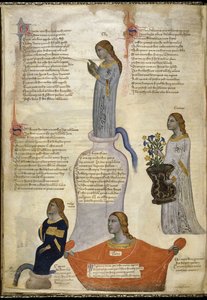 Vier Musen aus Regia Carmina von Convenevole da Prato