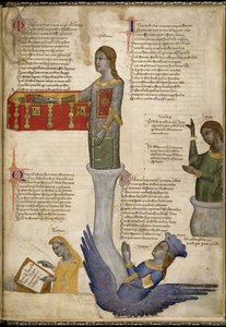Vier Musen aus Regia Carmina von Convenevole da Prato