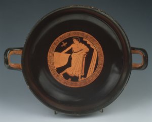 Rotfigurige Kylix, 490-480 v. Chr. (Keramik) von Painter of the Paris Gigantomachy