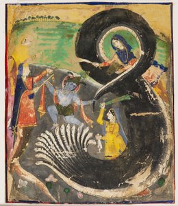 Krishna und der Naga Kaliya