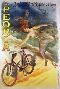 Plakatwerbung für La Peoria Fahrräder