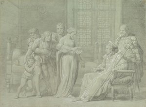 König Karl VIII. von Frankreich mit dem sterbenden Gian Galeazzo Sforza in Pavia, 1775-1860