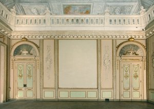 Ansicht des Wandteppichzimmers, Villa Reale, Monza, Lombardei, Italien