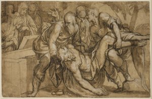 Die Grablegung von Paolo Farinati