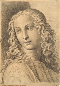 Kopf einer Frau, aus 42 Studien von Köpfen nach Raphael