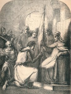 Hugh de Vermandois erhält ein geweihtes Banner von Papst Urban, 1869