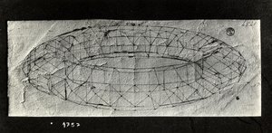 Studie eines "mazzocchio" (gepolsterter gerollter Rand einer Kapuze) von Paolo Uccello