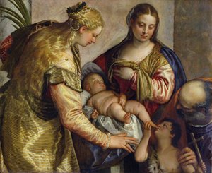 Die Heilige Familie mit St. Barbara, ca. 1550