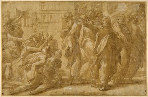 Christus mit seinen Jüngern heilt die Aussätzigen von Parmigianino (1503 40)