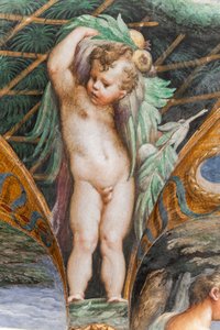Putto, aus dem Raum von Diana und Actaeon (Detail) von Parmigianino