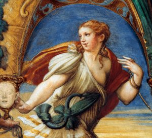 Aktäon mit weiblichen Zügen, aus Mythos von Diana und Aktäon