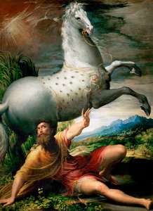 Die Bekehrung des heiligen Paulus auf dem Weg nach Damaskus von Parmigianino