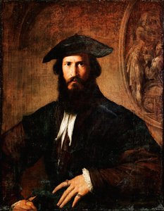 Porträt eines Mannes Gemälde von Francesco Mazzola Il Parmigianino genannt Der Parmesan (1503-1540) 1530-1531 Florenz, Galleria degli Uffizi von Parmigianino