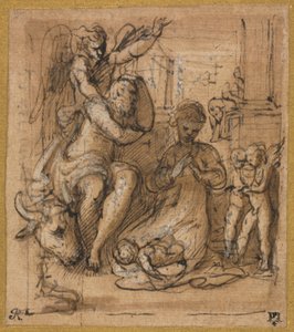 Die Geburt Christi mit dem Traum von Joseph, ca. 1527-1530