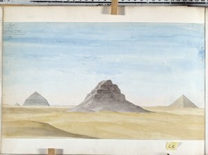 Blick auf die Pyramide von Dachour von Pascal Xavier (after) Coste
