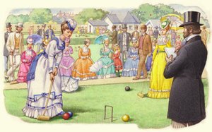 Ein Krocketspiel im All-England Club in Wimbledon
