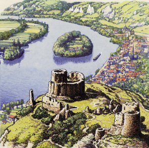 Chateau Gaillard, auch bekannt als das Neue Schloss des Felsens