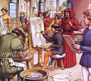 Lorenzo de Medici besucht die von ihm gegründete Schule für Künstler