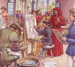 Lorenzo de Medici besucht die Schule für Künstler von Pat (1907 95) Nicolle