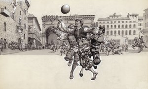Fußballspielen in Florenz