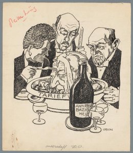 Colijn und das Tarifgesetz Die Kalbskopf von Patricq Kroon (signed by artist)