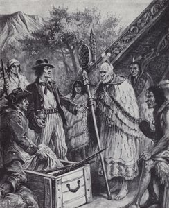 Britischer Handel mit den Maori von Neuseeland