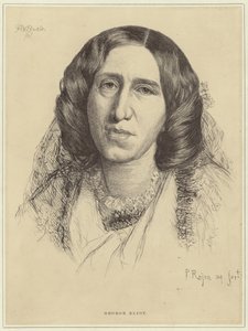 Porträt von George Eliot von Paul Adolphe Rajon