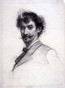 Porträt von James Abbott McNeill Whistler (1834-1903) von Paul Adolphe Rajon