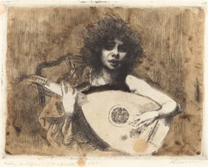 Die Lautenspielerin, 1922 von Paul Albert Besnard