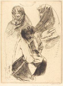 Drei verschleierte Frauen Trois femmes voilées, 1899 von Paul Albert Besnard