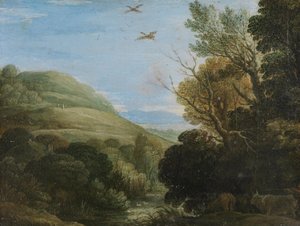 Hügelige Landschaft von Paul Bril