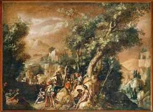 Ruinen und Figuren von Paul Brill or Bril