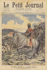 Der Negus Menelik in der Schlacht von Adwa