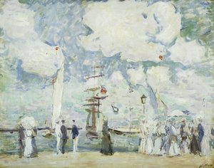 Hafeneinfahrt in Deauville von Paul Cesar Helleu