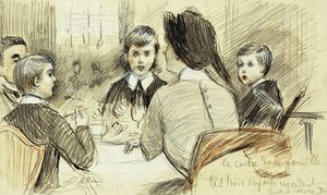 La Centre de la Famille: Ein Familienessen im Ritz, New York, 1920 von Paul Cesar Helleu