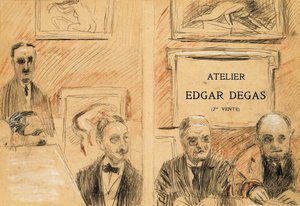 Die Auktionatoren beim Verkauf des Edgar Degas Studios im Dezember 1918 von Paul Cesar Helleu