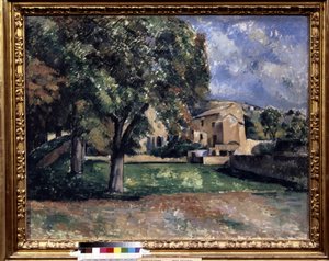 Bäume in einem Park. Jas de Bouffan von Paul Cézanne