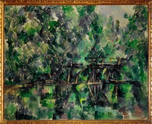 Brücke über einen Teich von Paul Cezanne