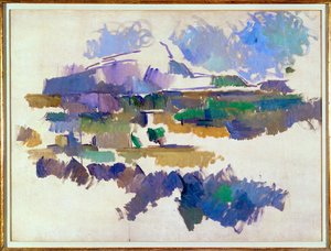 Der Berg Sainte-Victoire, gesehen von Lauves von Paul Cezanne
