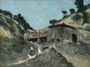 Landschaft mit Wassermühle von Paul Cézanne