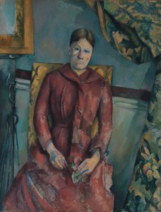 Madame Cézanne in einem roten Kleid