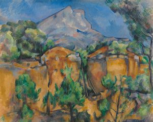 Mont Sainte-Victoire, vom Steinbruch Bibémus aus gesehen von Paul Cézanne