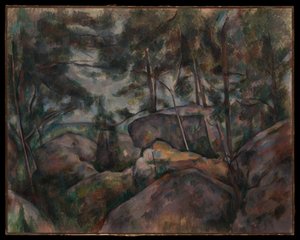 Felsen bei Fontainebleau von Paul Cézanne