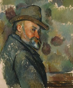 Selbstporträt mit weichem Hut von Paul Cézanne
