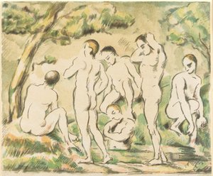 Die Badenden (Kleine Platte) von Paul Cézanne