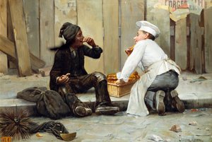 Der kleine Bäcker und der kleine Schornsteinfeger von Paul Charles Chocarne-Moreau
