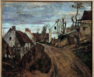 Ein Dorfweg nach Auvers-sur-Oise (Auvers sur Oise) von Paul Cézanne