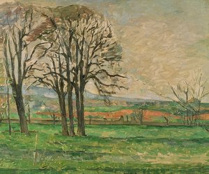 Die kahlen Bäume bei Jas de Bouffan von Paul Cézanne