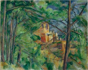 Château Noir hinter den Bäumen von Paul Cézanne