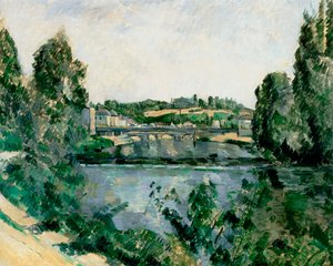 Die Brücke und der Damm in Pontoise von Paul Cézanne